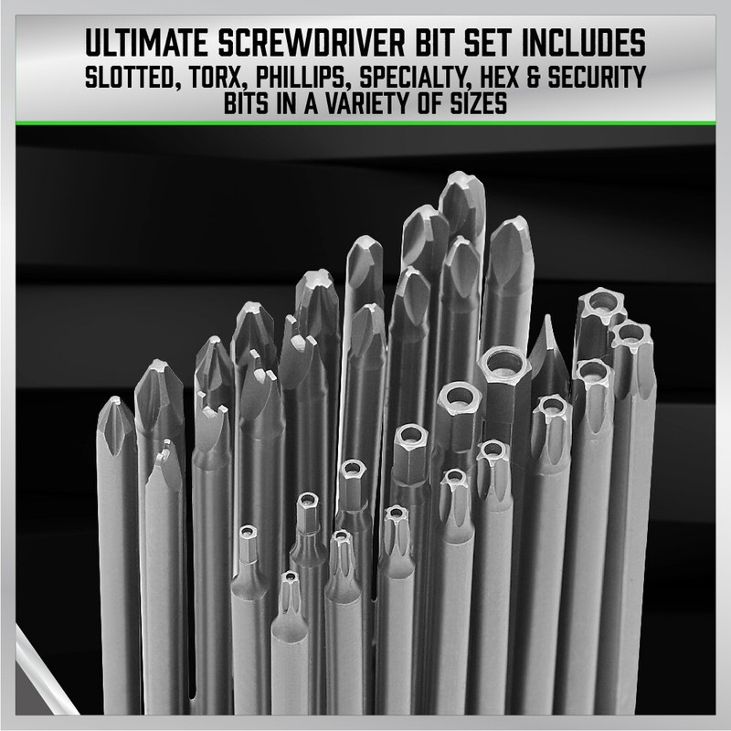 32pc Extra Long Security Bit Set Tamper Proof Torx Star 6 In 1/4" Shank w Holder gallery