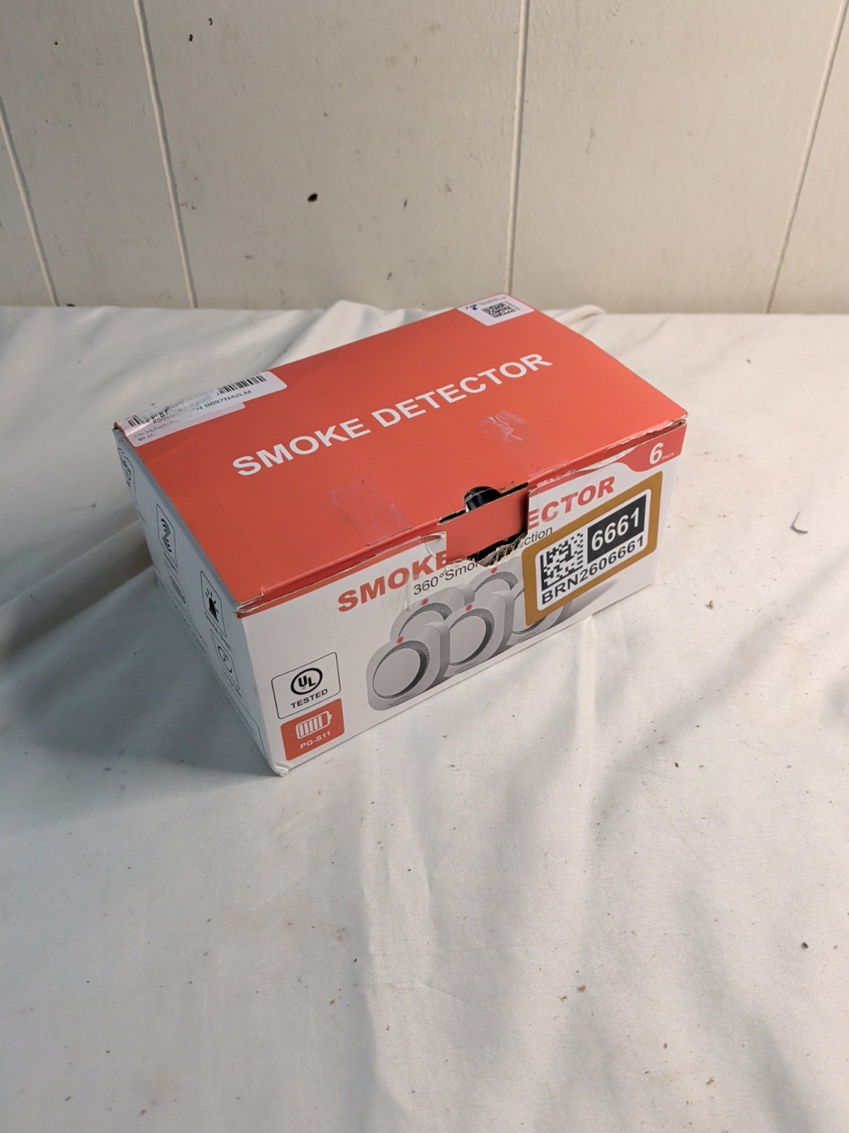 PG-S11 Smoke Detector 6-Pack 360° Detection Battery Powered White gallery