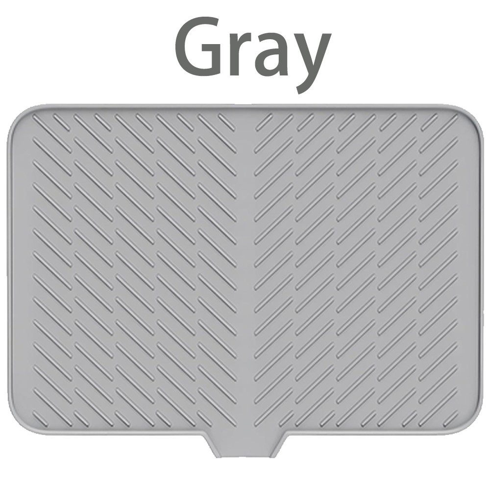 Silicone Large Size Dish Drying Mat with Built-in Drain Lip Dish Drainer Mats gallery