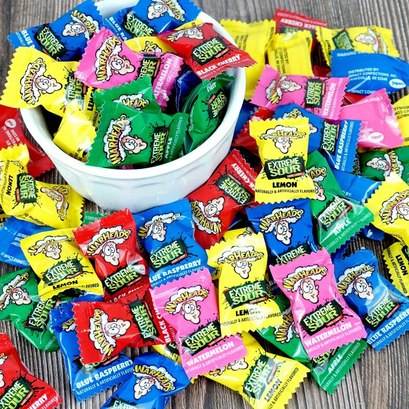 Warheads Extreme Sour Assorted Mix Flavors, Bulk Nostalgia Hard Candy (4 Pounds) gallery