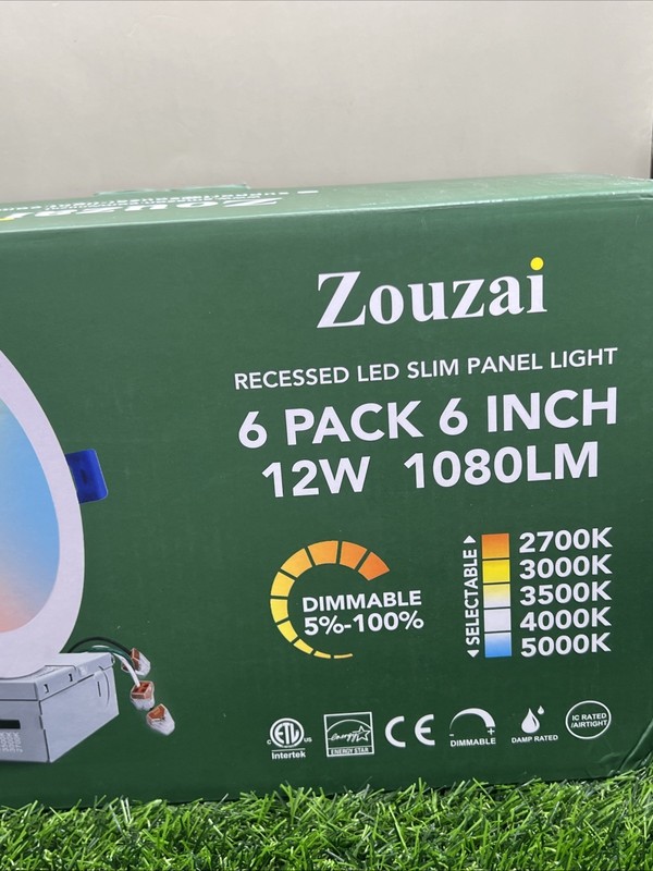 6 Inch Recessed LED Slim Panel Lights 6 Pack Dimmable 5CCT 12W 1080LM New gallery