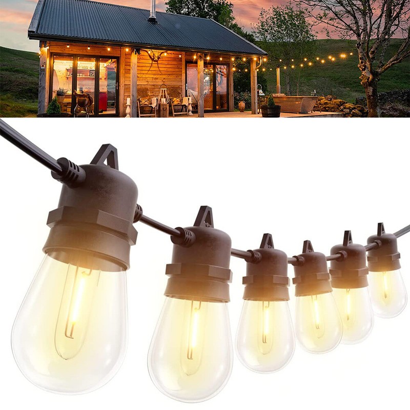 27FT LED Outdoor String Light Shatterproof Patio Yard Garden Porch Party Lights gallery