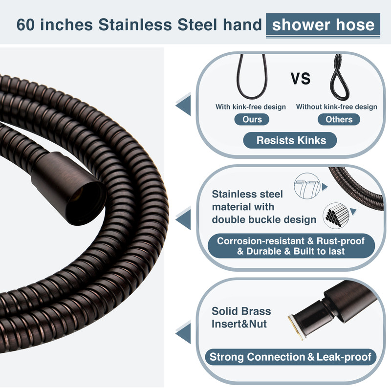 Bright Showers Multi Function Rain Oil Rubbed Bronze Shower Head PSS3919-06 gallery