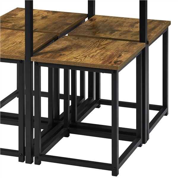 5 Piece Dining Room Table Set with Space Saving Design & Protective Foot Pads gallery