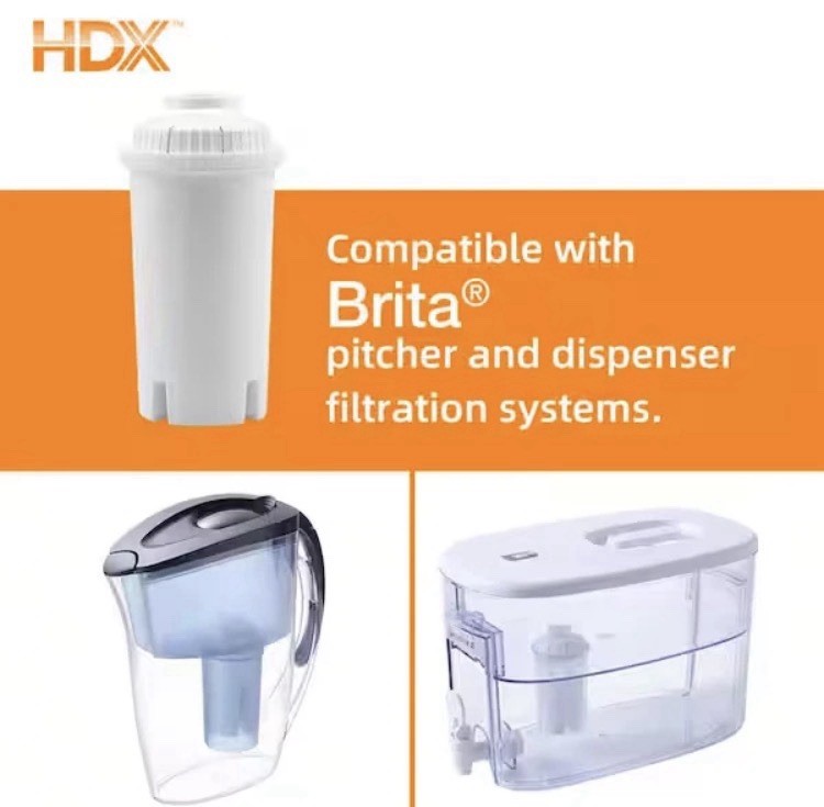 HDX Water Pitcher Replacement Water Filter Cartridges BPA Free 8-Pack gallery