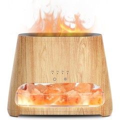 2-in-1 Ultrasonic Essential Oil Diffuser & Himalayan Salt Lamp Aromatherapy New
