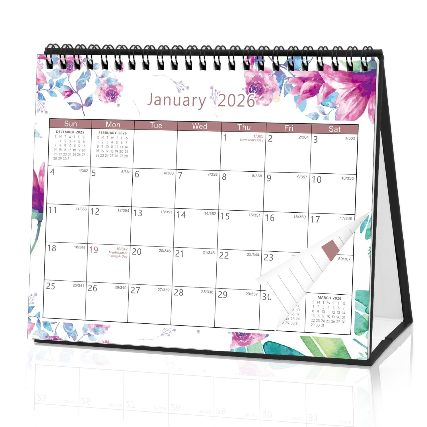 Small Desk Calendar 2026 January 2026 - December 2026 Standing Calendar 8" x 6" gallery