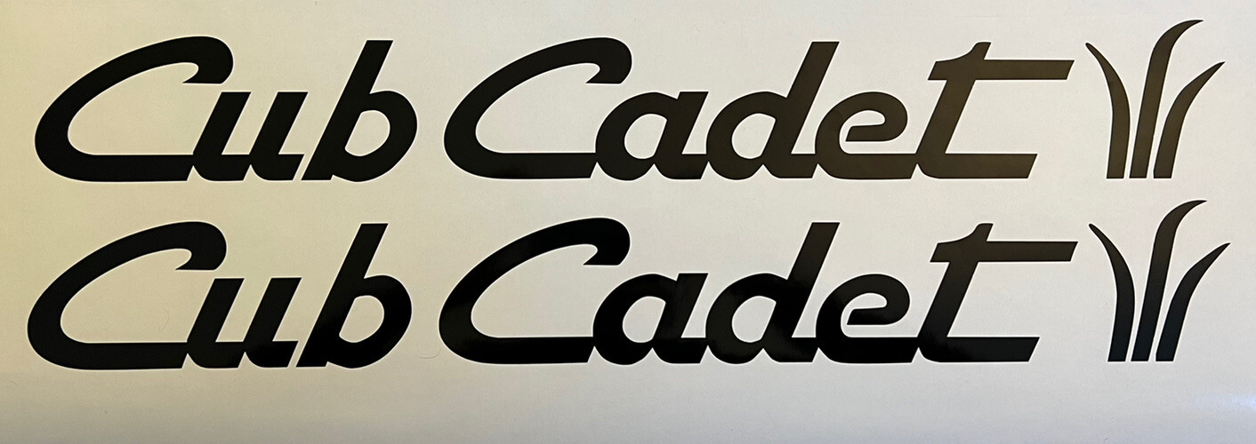 CUB CADET with GRASS DIE CUT DECAL / STICKER 9” (SET OF 2) - BLACK Lawn Mower gallery
