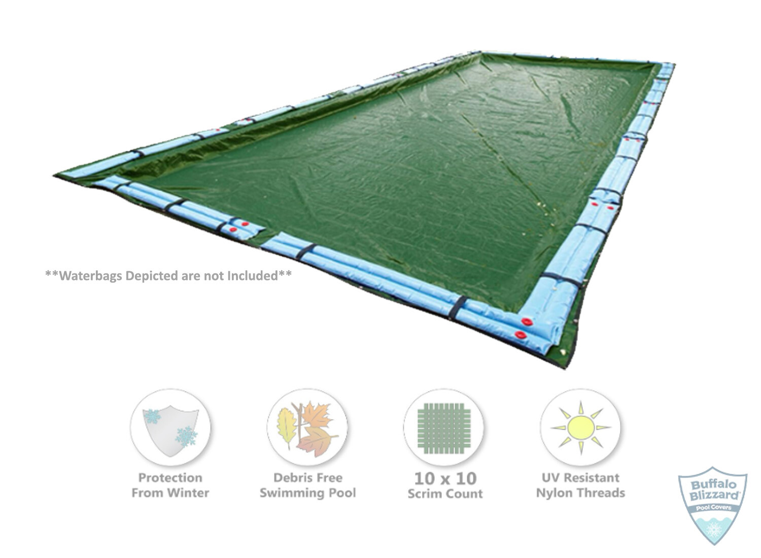 Buffalo Blizzard Supreme Rectangle Swimming Pool Winter Cover - (Choose Size) gallery