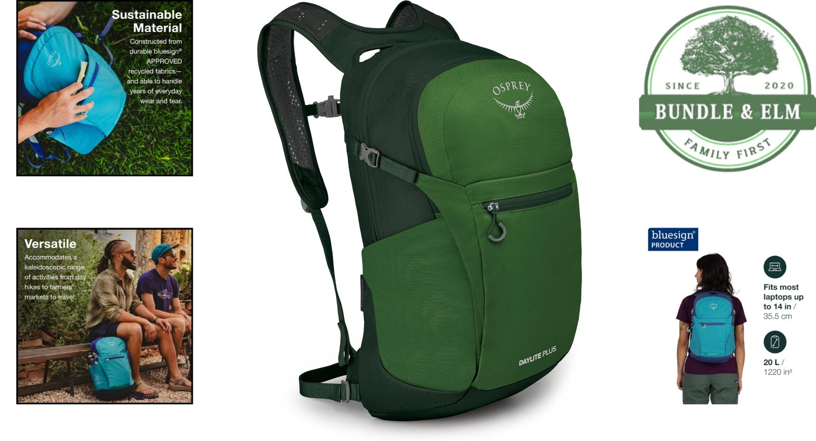 Daylite Plus Backpack for Work, School, Travel with Multiple Storage Options 2