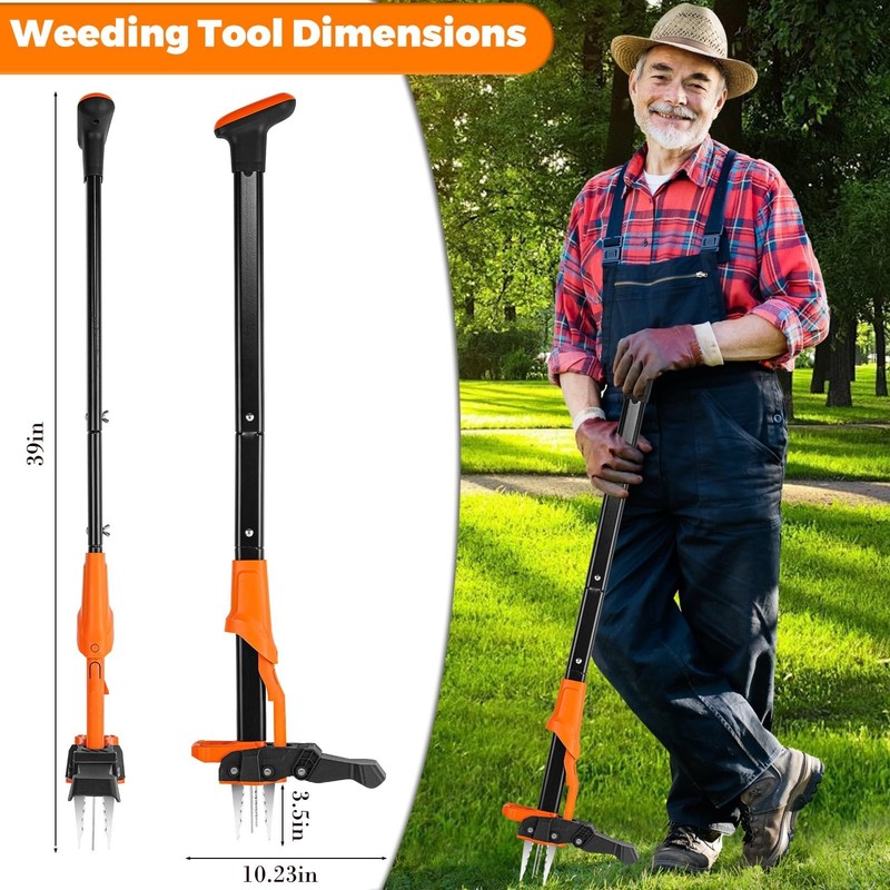 Weed Puller Tool, Stand Up Weed Puller Heavy Duty, Weeding Tool with 39" Ergo... gallery