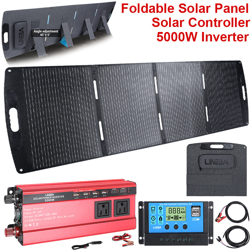 200W Portable Foldable Solar Panel Kit Solar Charger for Rv Camping Home gallery