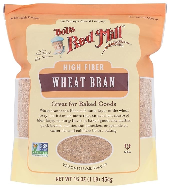 2 PACK BEST DEAL - Bob's Red Mill Wheat Bran 16 oz (Total 32 oz) | EXP APR 2027 gallery