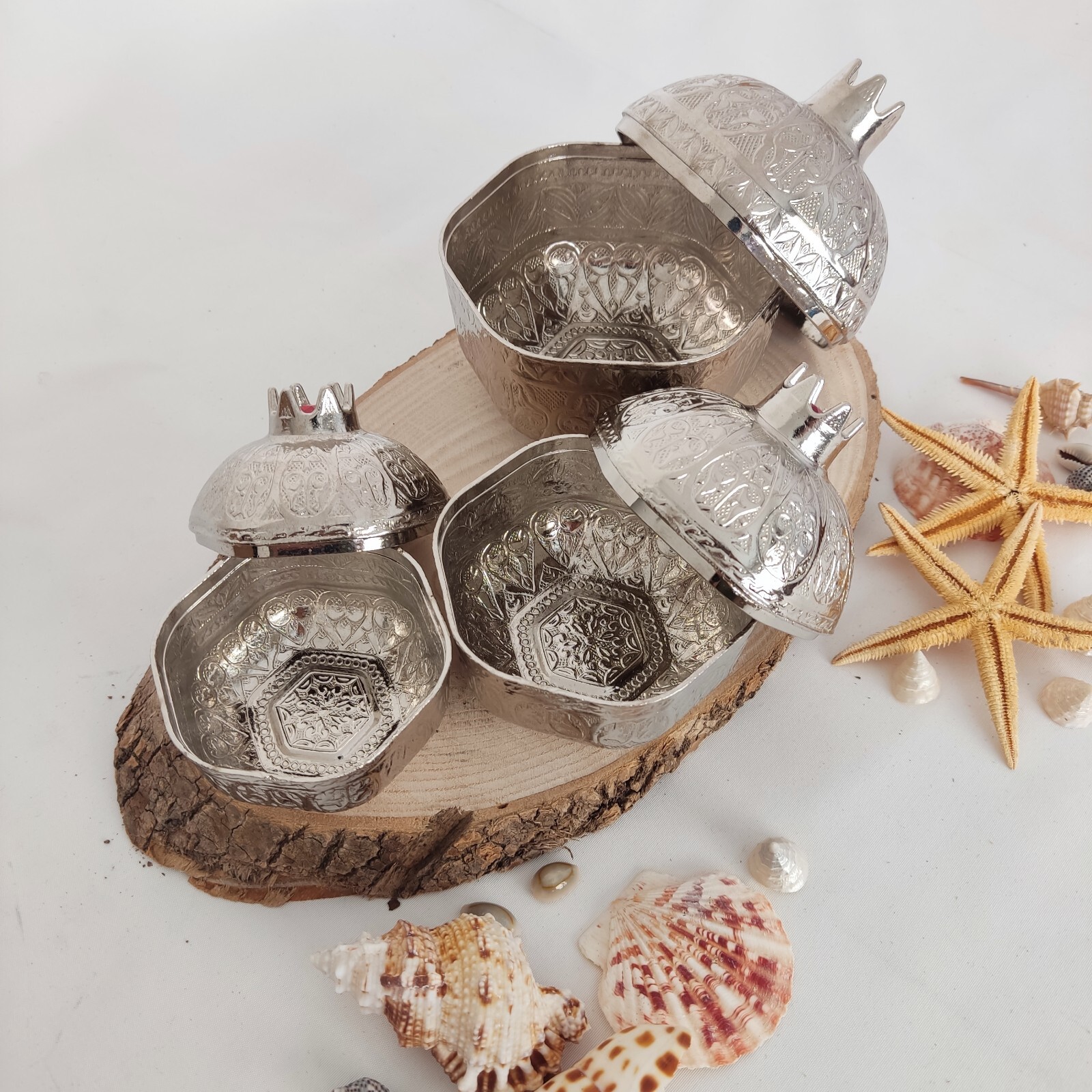 Pomegranate Set, Pomegranate Candy Bowls, Pomegranate Ornament gallery