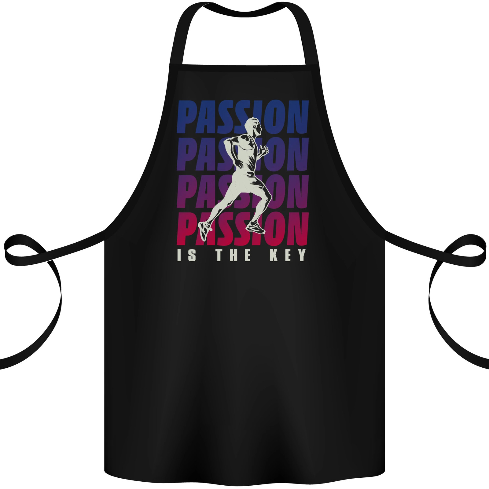 Running Passion Is the Key Runner Marathon Cotton Apron 100% Organic gallery