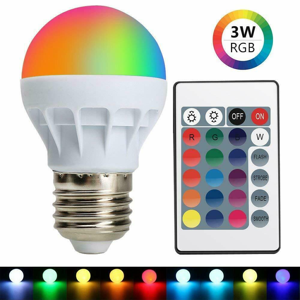 3W E27 16 Color RGB Magic LED Spot Light Bulb Lamp Remote Control For Home Decor gallery