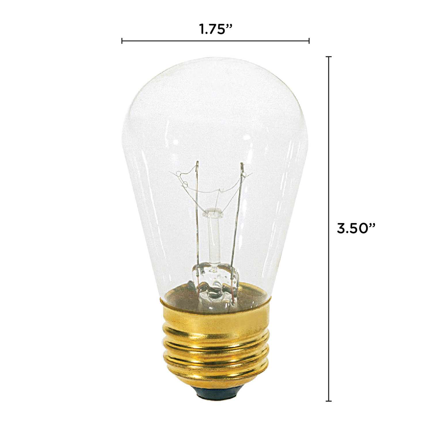 20 Pack CLEAR Patio String Light Sign Bulb 120V 11W S14 Medium E26 Base 11S14/CL gallery