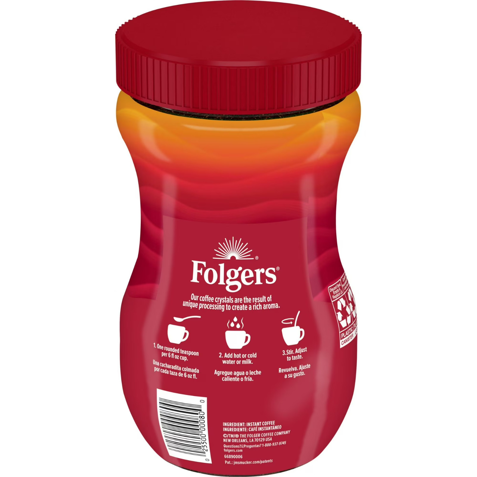 (6 pack) Folgers Classic Roast Instant Coffee, 12 oz Jar gallery