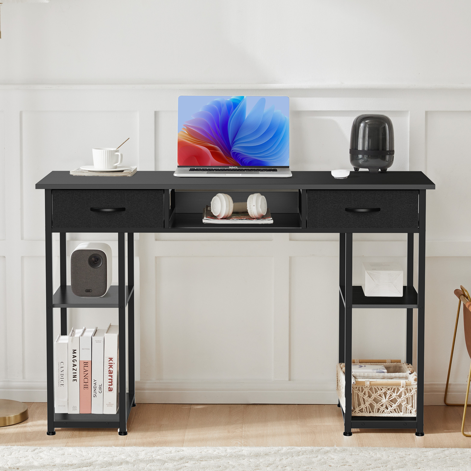 32"/48" Office Computer Desk with 2/3 Fabric Drawers, Multi-function Dresser gallery