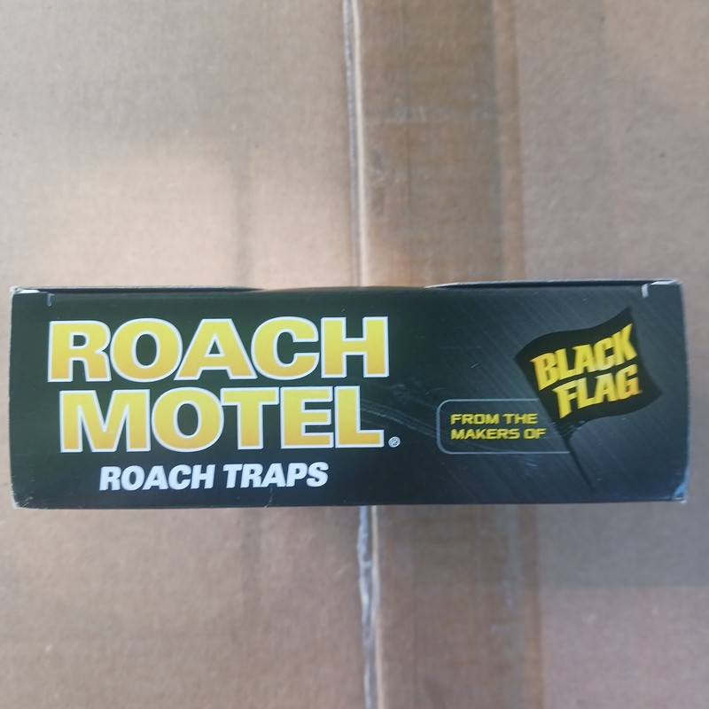 10 Black Flag Roach Motels Cockroach Bug Bait Glue Trap Spider Motel Lot Of 5pks gallery