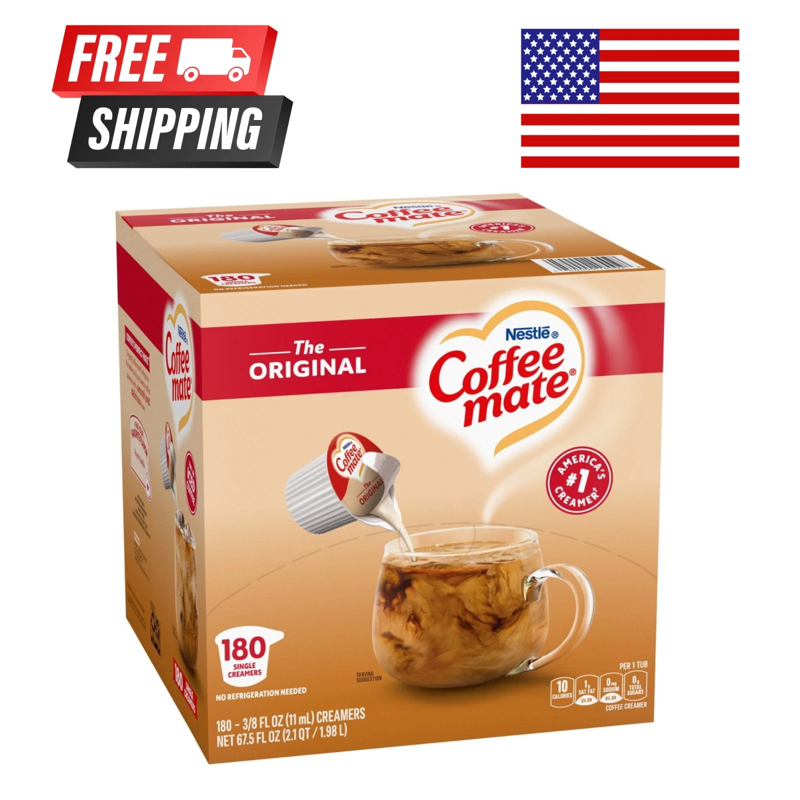 Nestle Coffee-mate Coffee Creamer Singles, Original 180 ct Great Price gallery