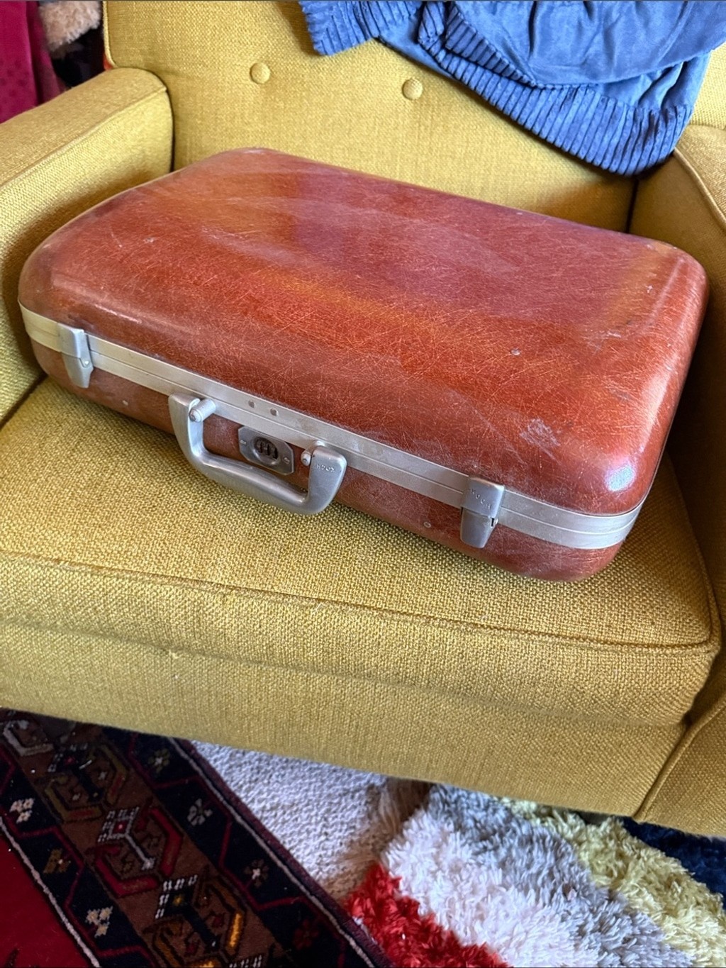 Vintage Brown Hard-Shell Suitcase Fiberglass Koch of California San Francisco gallery