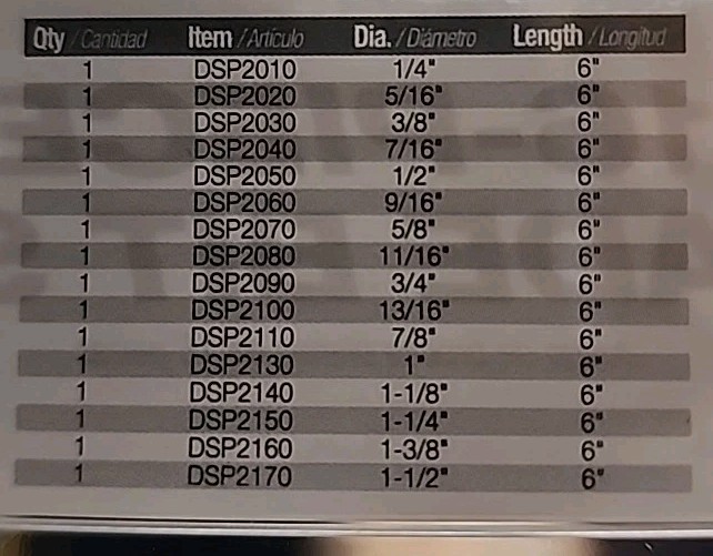 Diablo Spade Bit 16 Piece Set W/Case~ DSP2980-S16P, New Factory Sealed gallery