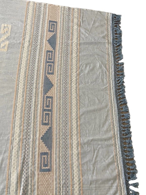 Native Woven Tablecloth Fringed American Tapestry Design 110” x 62” Rectangle gallery