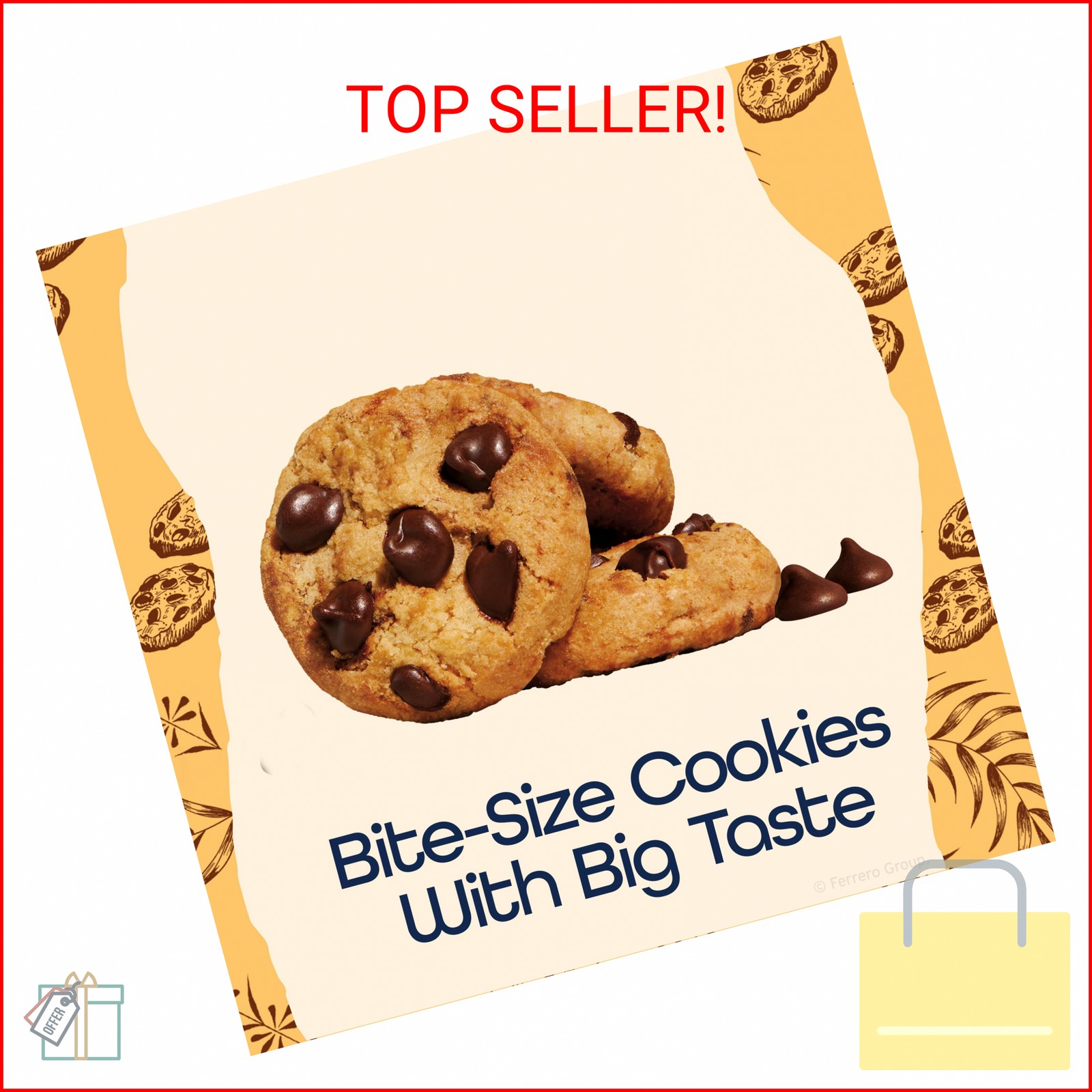 Famous Amos Original Recipe Chocolate Chip Bite-Size Cookies, 30 Pack Box, 30 oz gallery