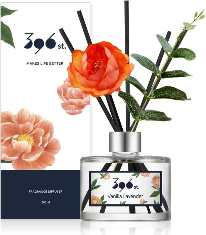 Peony Flower Reed Diffuser Set - Vanilla Lavender 200ml for Cozy Ambiance gallery