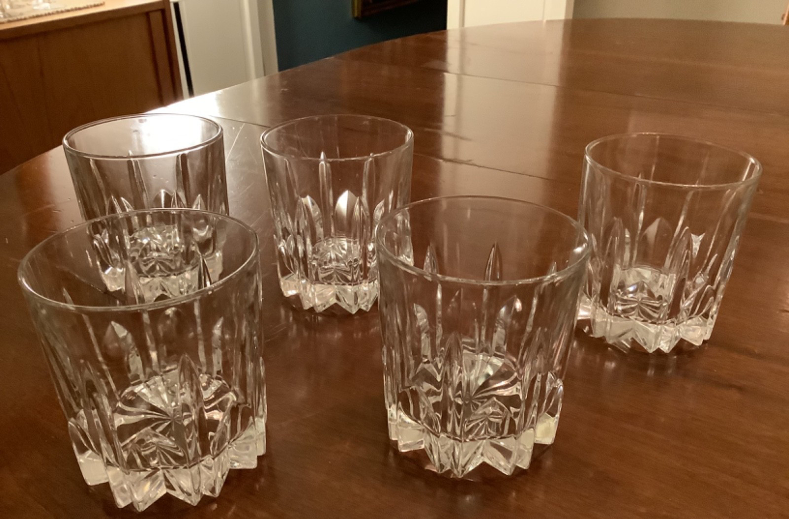 Set of FIVE - CIRCLEWARE Excalibur Whiskey / Scotch Glasses gallery