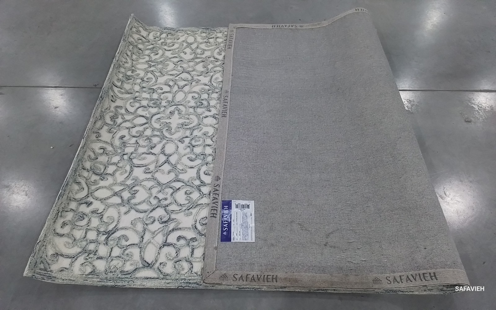 BLUE / IVORY 5'-0" x 8'-0" Back Stain Rug, Reduced Price 1172801288 TRC103B-5 gallery