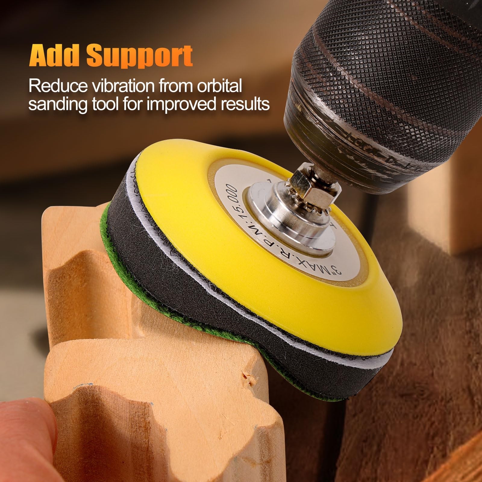 5 Pack 3 Inch (75mm) Foam Interface Pad, Hook and Loop Soft Foam Buffing Pad gallery