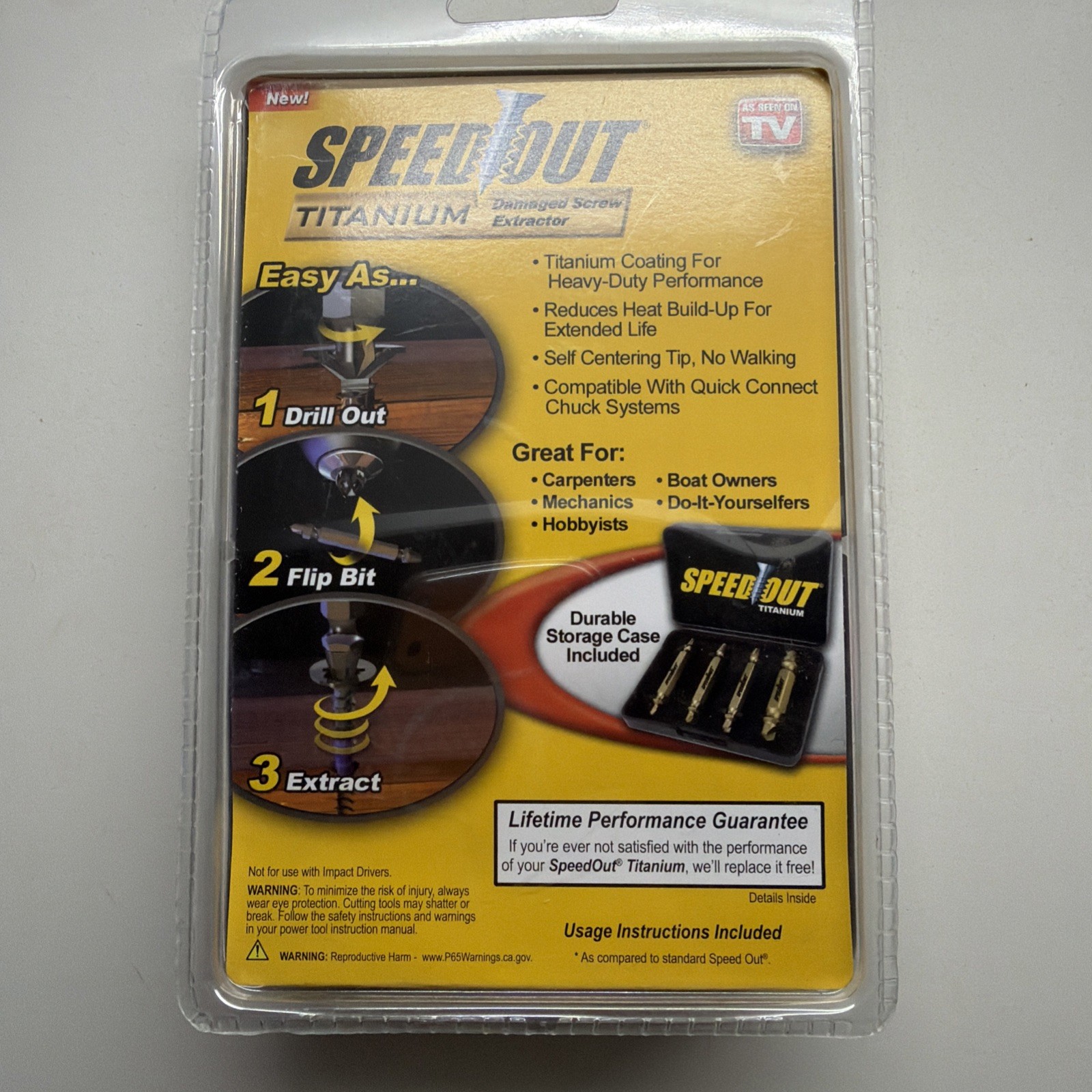 Ontel Speed Out Titanium Damaged Screw Extractor 4-piece Set works wth any Drill gallery