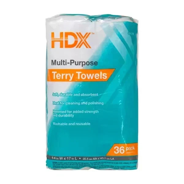 HDX 14 In. X 17 In. Multi-Purpose Terry Towels (36-Pack) gallery