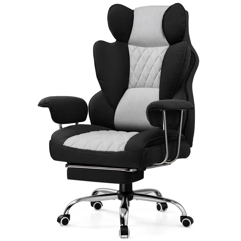 Big and Tall Ergonomic Computer Office Desk Chair with Footrest Lumbar support gallery