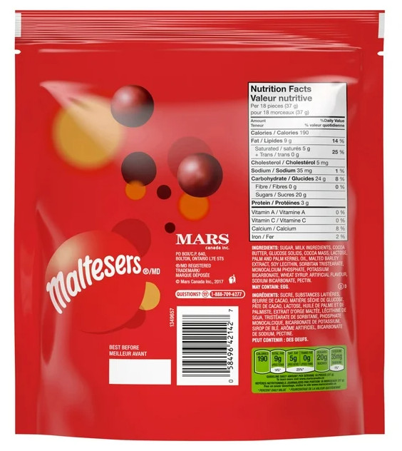 Maltesers, Milk Chocolate Candy Bites, Bowl Size Bag, 324g gallery
