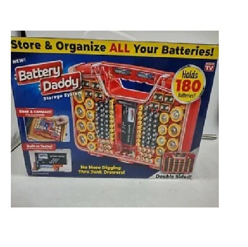 180 Battery Daddy Storage System Caddy Organizer with Case and Tester gallery