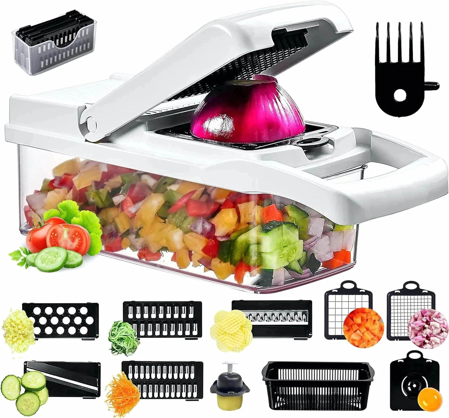 15-In-1 Vegetable Fruit Chopper Cutter Food Onion Veggie Dicer Slicer Kitchen gallery
