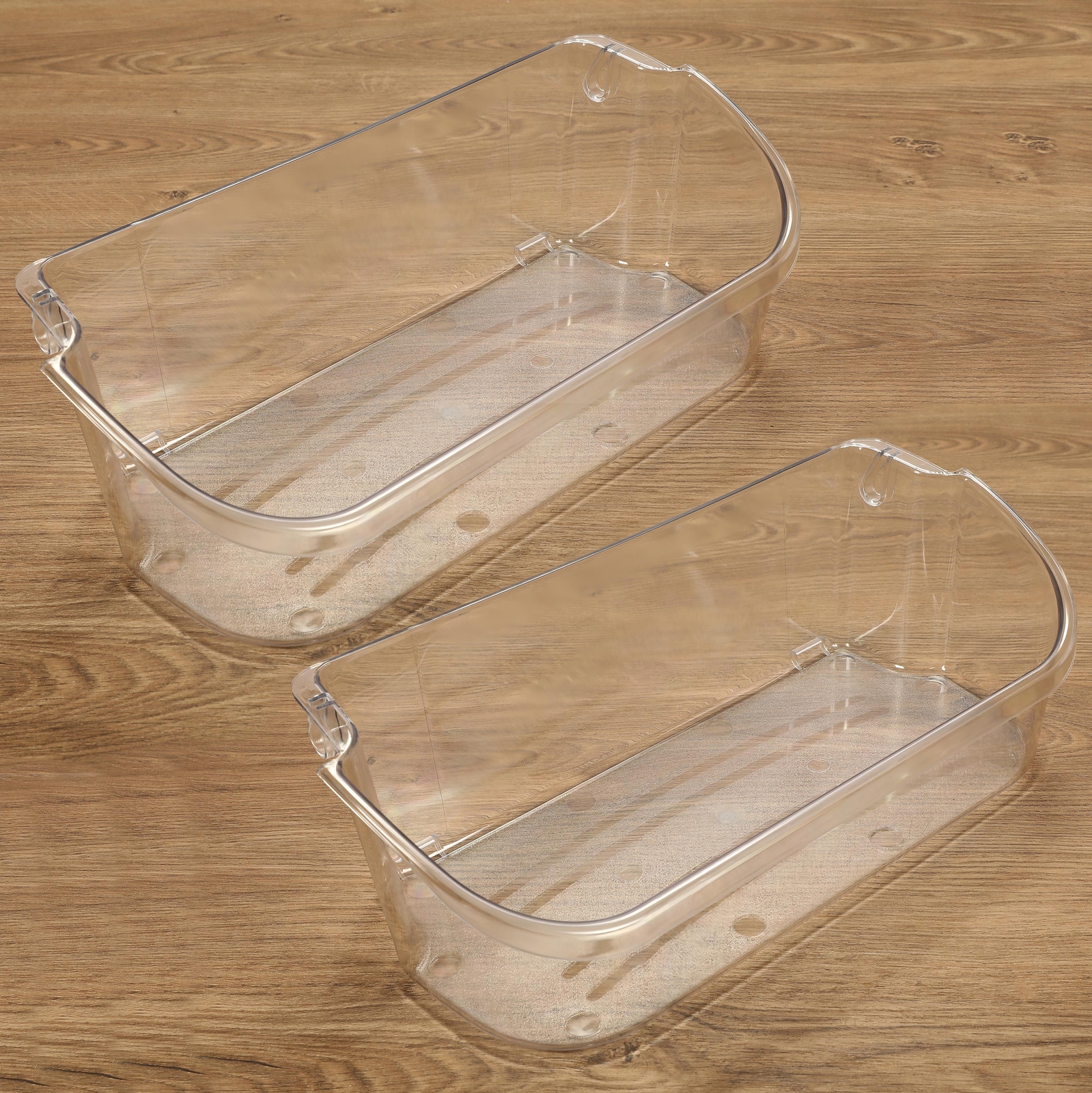 2 Pack Clear Refrigerator Door Bin Shelf For 240356402 Frigidaire AP2549958 gallery