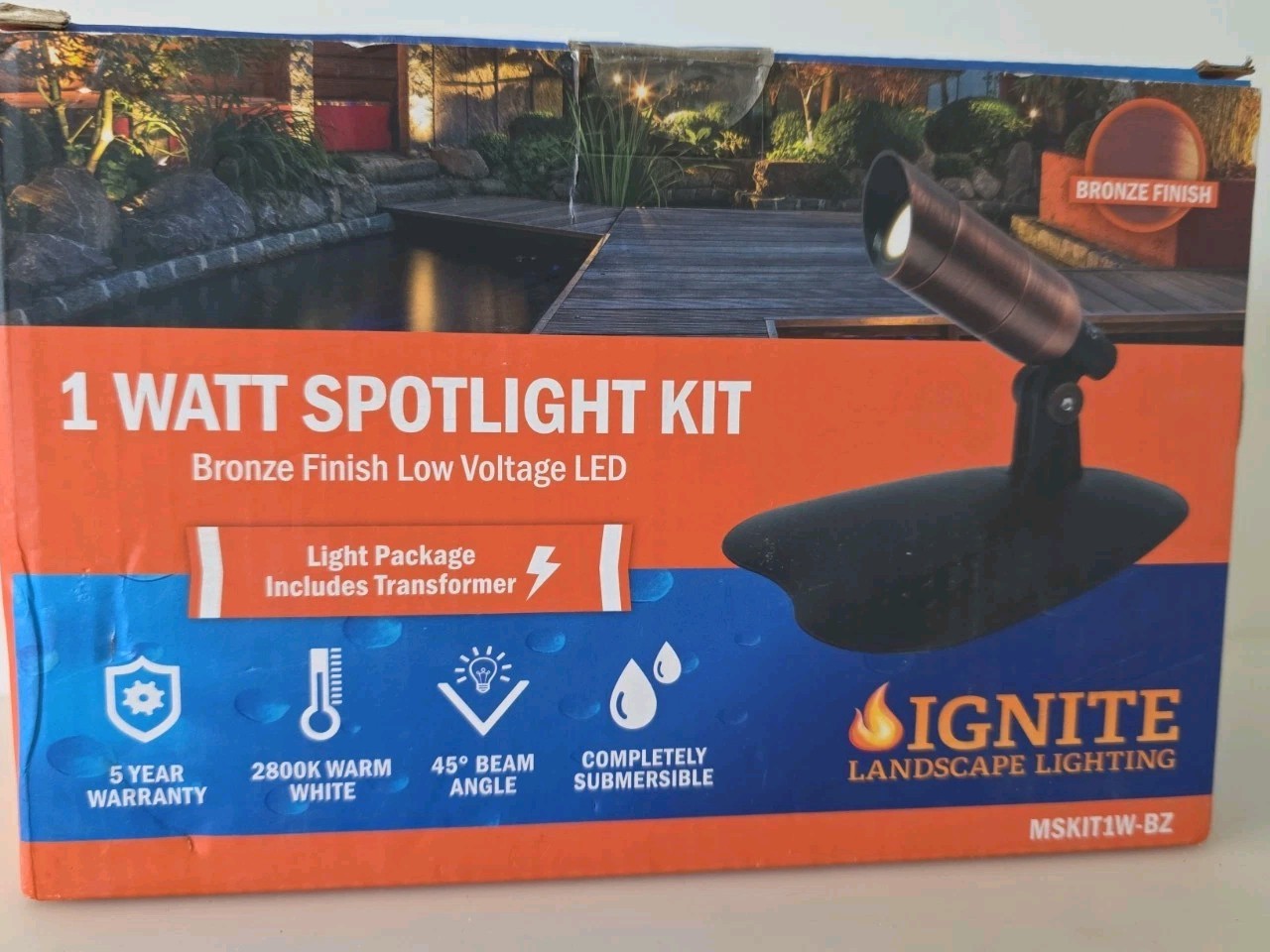 Anjon Ignite Bronze LED Spotlight Low Voltage Pond Landscape Lighting NEW gallery