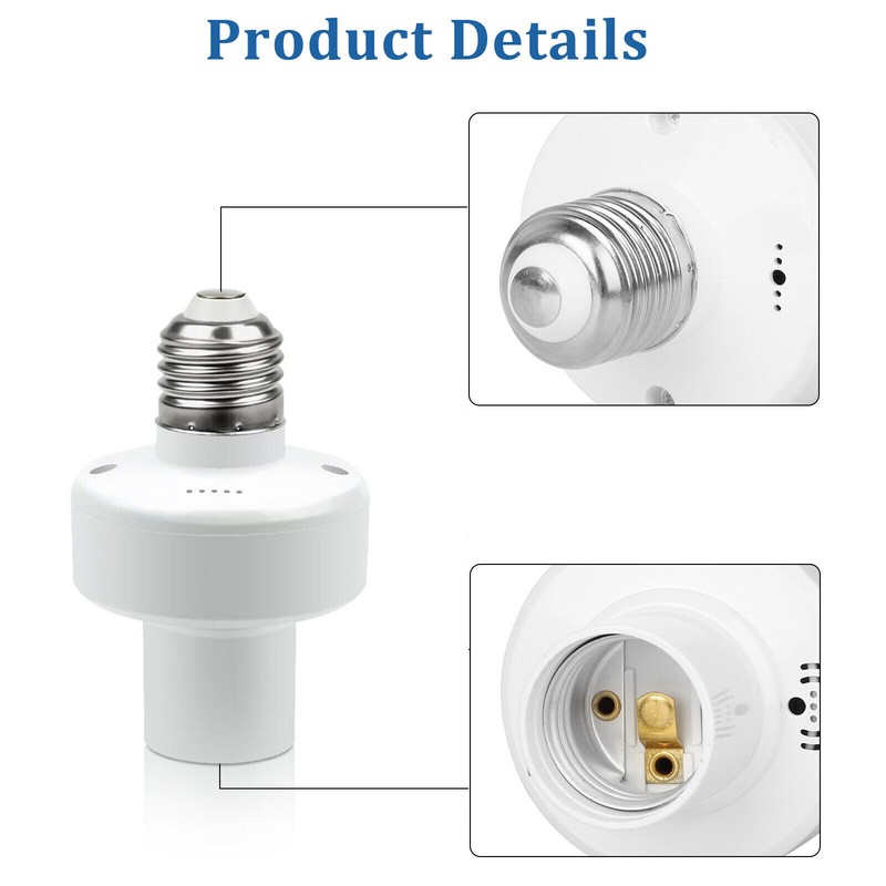 Light Socket Wireless Remote Control E26 E27 Screw Lamp Bulb Holder Base Adapter gallery