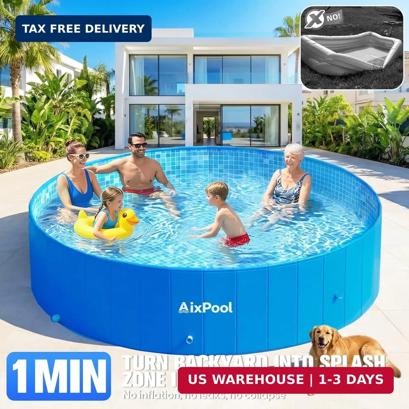 2026 Large Foldable Pool,Non-Inflatable Pool for Adult,Foldable Swimming Pool,Pl gallery