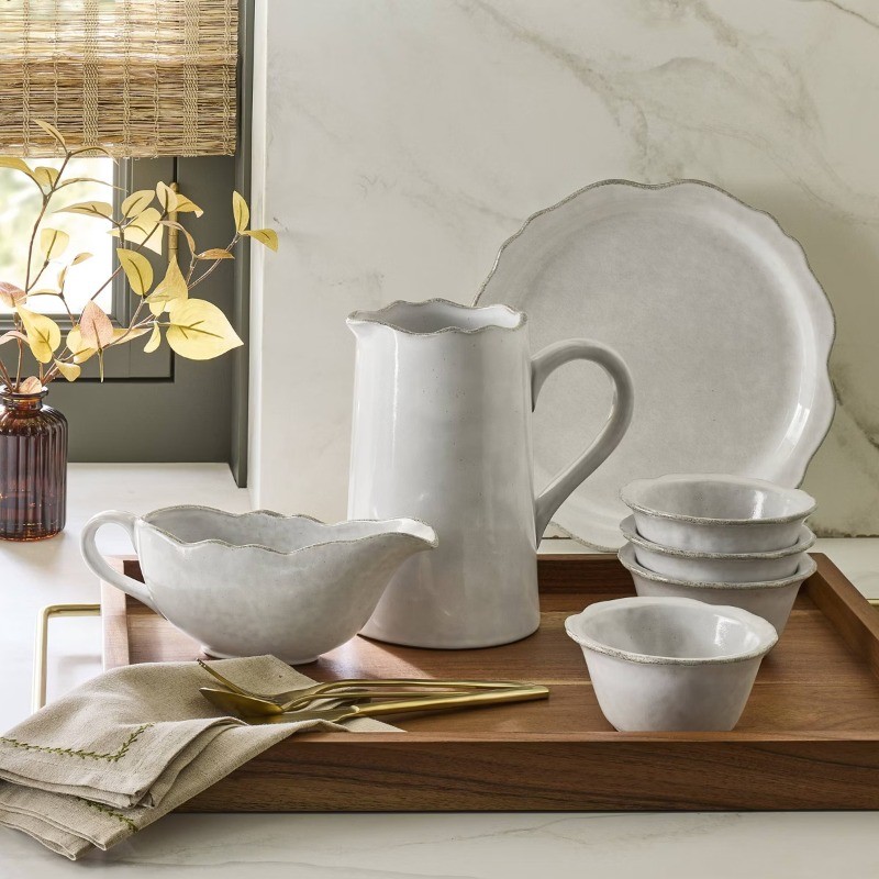 Carved Edge Pitcher Cream gallery