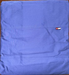 Tommy Hilfiger Solid FULL FLAT SHEET 81×96 100% Cotton Washable Blue
