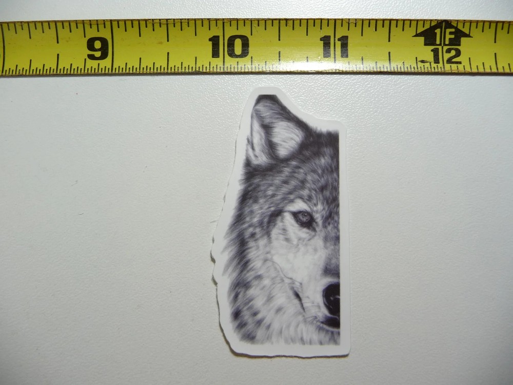 PARTIAL WOLF FACE SMALL STICKER DECAL DOG WILD ANIMAL FUNNY