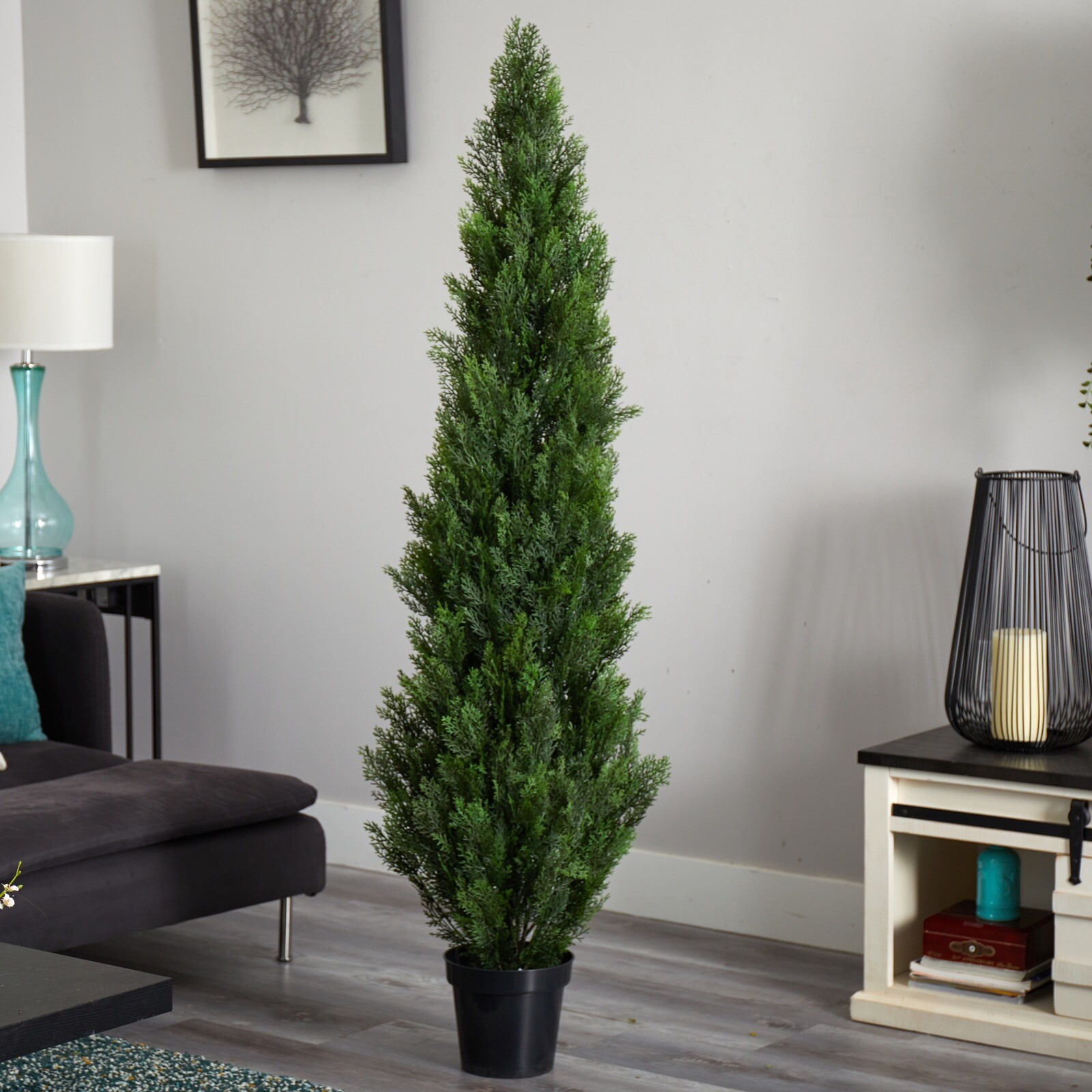 6' Cedar Pine Artificial Topiary Tree Home Decor UV (Indoor/Outdoor) Retail $245 gallery