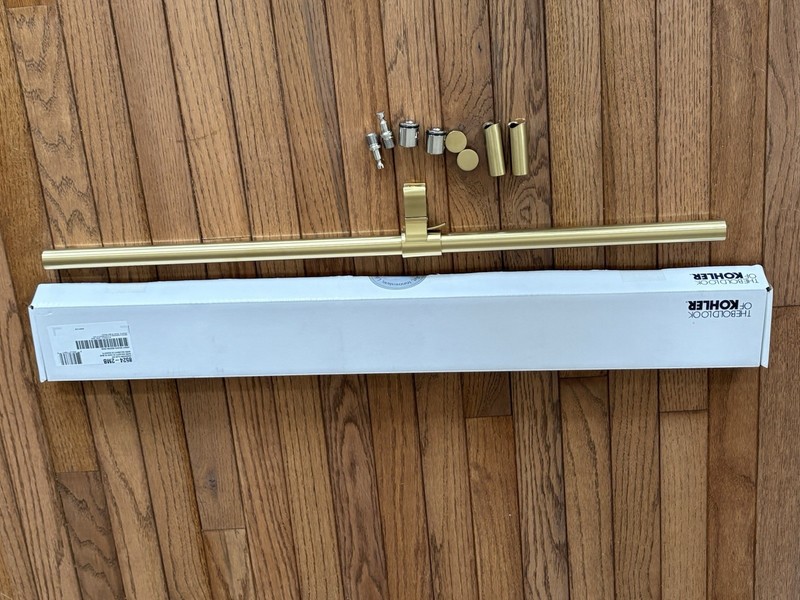 New Kohler 8524-2MB Vibrant Brushed Modern Brass, 30-in Slidebar Sealed gallery