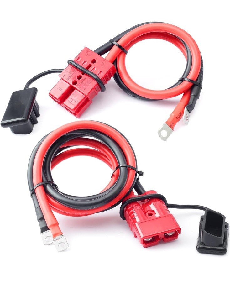 7FT Heavy Duty Quick Disconnect Winch Power Cable 4 Gauge 4 AWG Copper Wiring US gallery