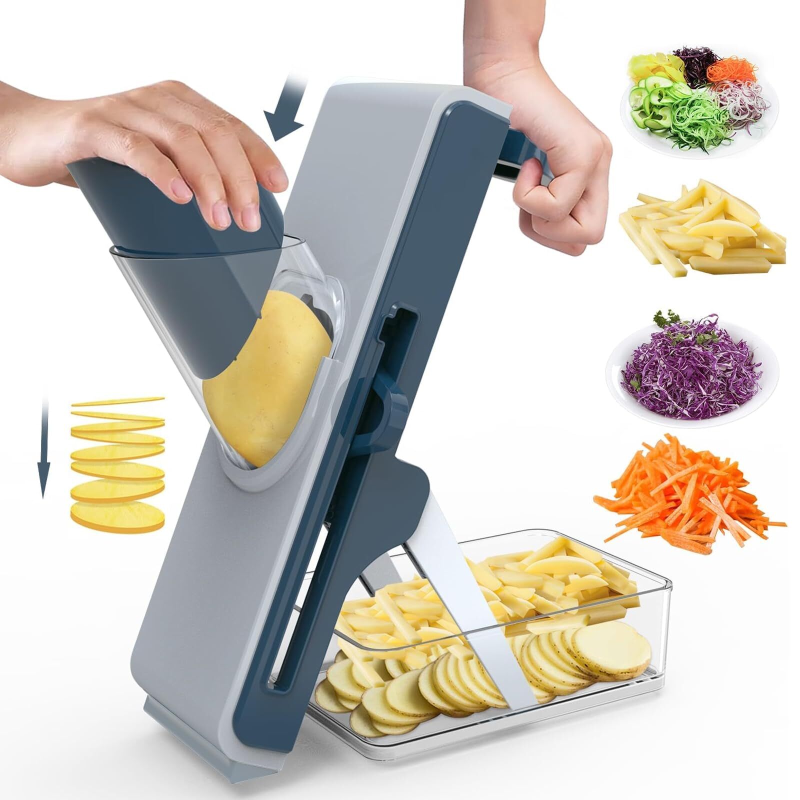 DAYIH SAFE MANDOLINE SLICER FOR KITCHEN - MULTIFUNCTIONAL VEGETABLE SALAD CUTTER gallery